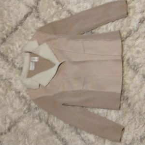 Alfred Dunner woman's size 12P long sleeve faux fur wrap up jacket